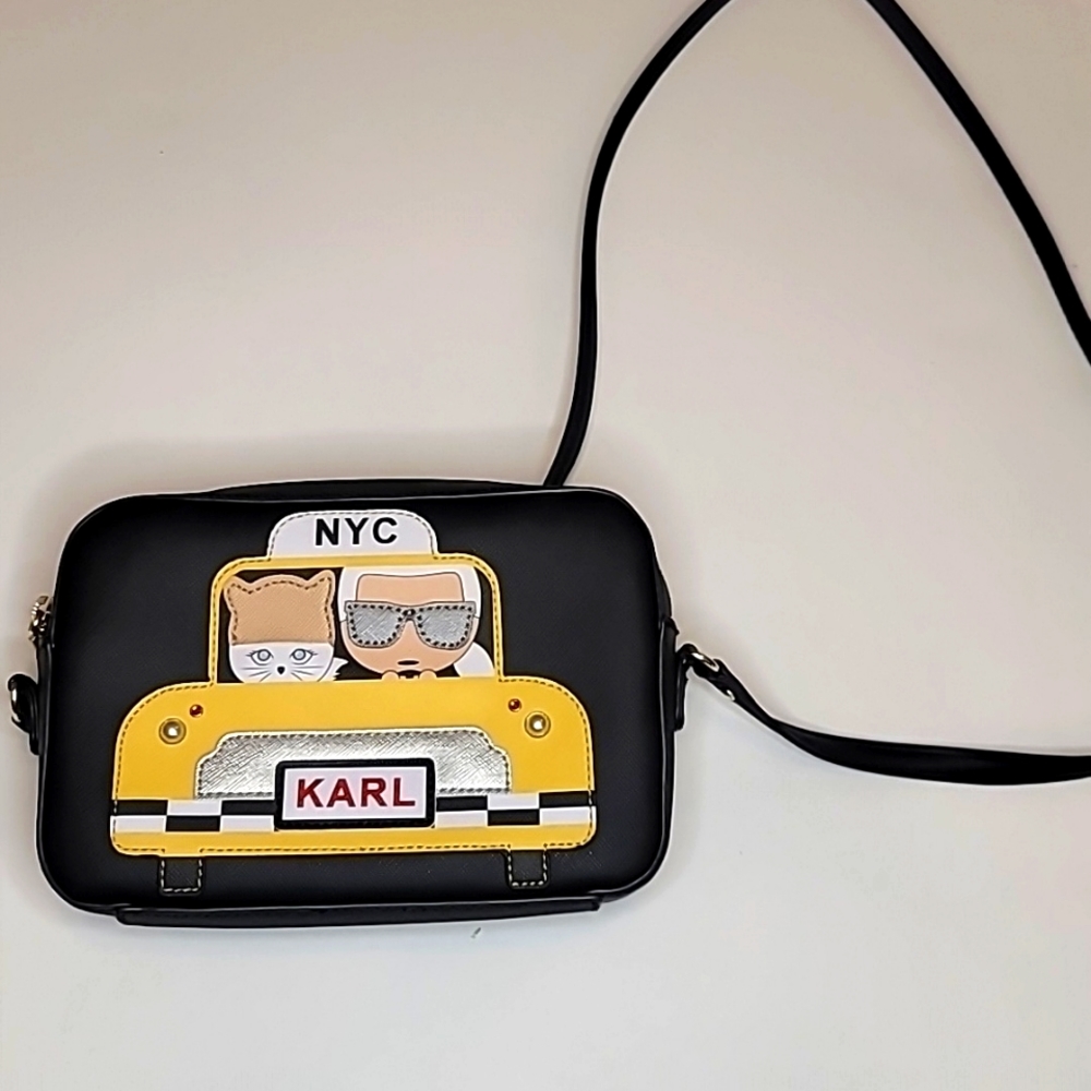 KARL LAGERFELD PARIS Maybelle Taxi Leather Crossbody Bag